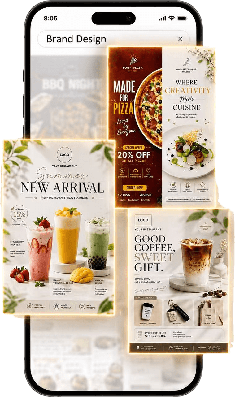 Sample restaurant campaign creatives